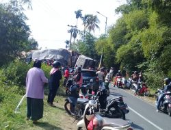 Laka Maut di Jember, Truk Angkut Triplek Timpa Panther Berpenumpang