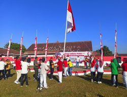 Sambut HUT RI ke 78, Ribuan Warga Di Semboro Kibarkan Bendera Merah Putih