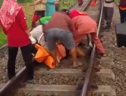 Diduga Ditabrak Kereta Api_Jasad Berjenis Kelamin Perempuan Ditemukan Hancur di Tengah Rel