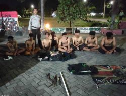 Keluyuran Malam Bawa Sajam, 10 Bocah Bau Kencur Diringkus Polres Jember