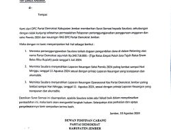 Menantu Bupati Jember Dituding Gelapkan Uang Partai dan Disomasi DPC Partai Demokrat, Try Sandi : Itu Ranah Internal Partai