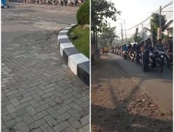 Distribusi BBM Tersendat, Sejumlah SPBU di Kabupaten Jember Terlihat Antrean Panjang Warga