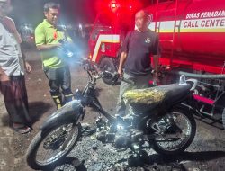 Motor Warga Gendoh Banyuwangi Terbakar, Diduga Kebocoran Tangki Bensin