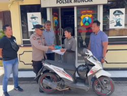 Gerak Cepat! Polsek Muncar Temukan Motor Curian, Langsung Diserahkan ke Pemilik
