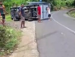 Mobil Pengantar MBG Terguling, Pintu Box Terbuka Saat Melaju