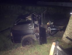 Pick Up Terjun ke Sawah di Kabat Banyuwangi, Empat Orang Luka-luka