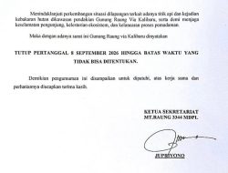 Muncul Titik Api diJalur Pendakian, Gunung Raung Ditutup