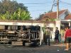 Mobil Rombongan Asal Pamekasan Terguling di Muncar Banyuwangi, 4 Orang Luka-luka